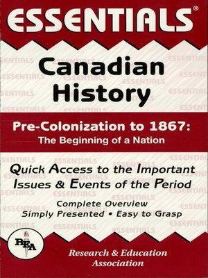 cover image of Canadian History: Pre-Colonization to 1867 Essentials